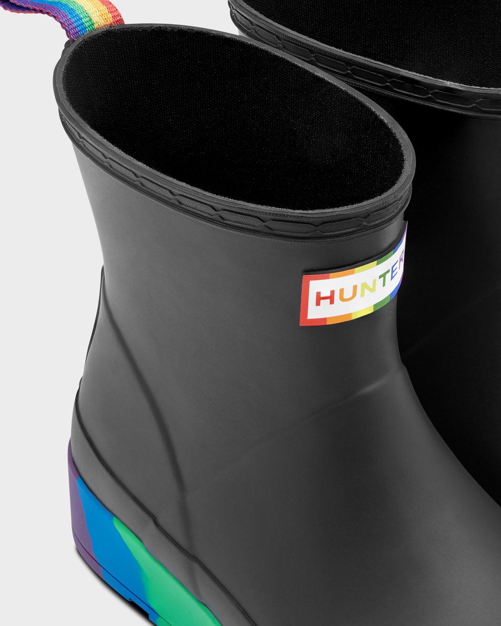 Hunter Mujer Original Pride Flatform Rain - Play Botas Negras - 357-KVWIFM